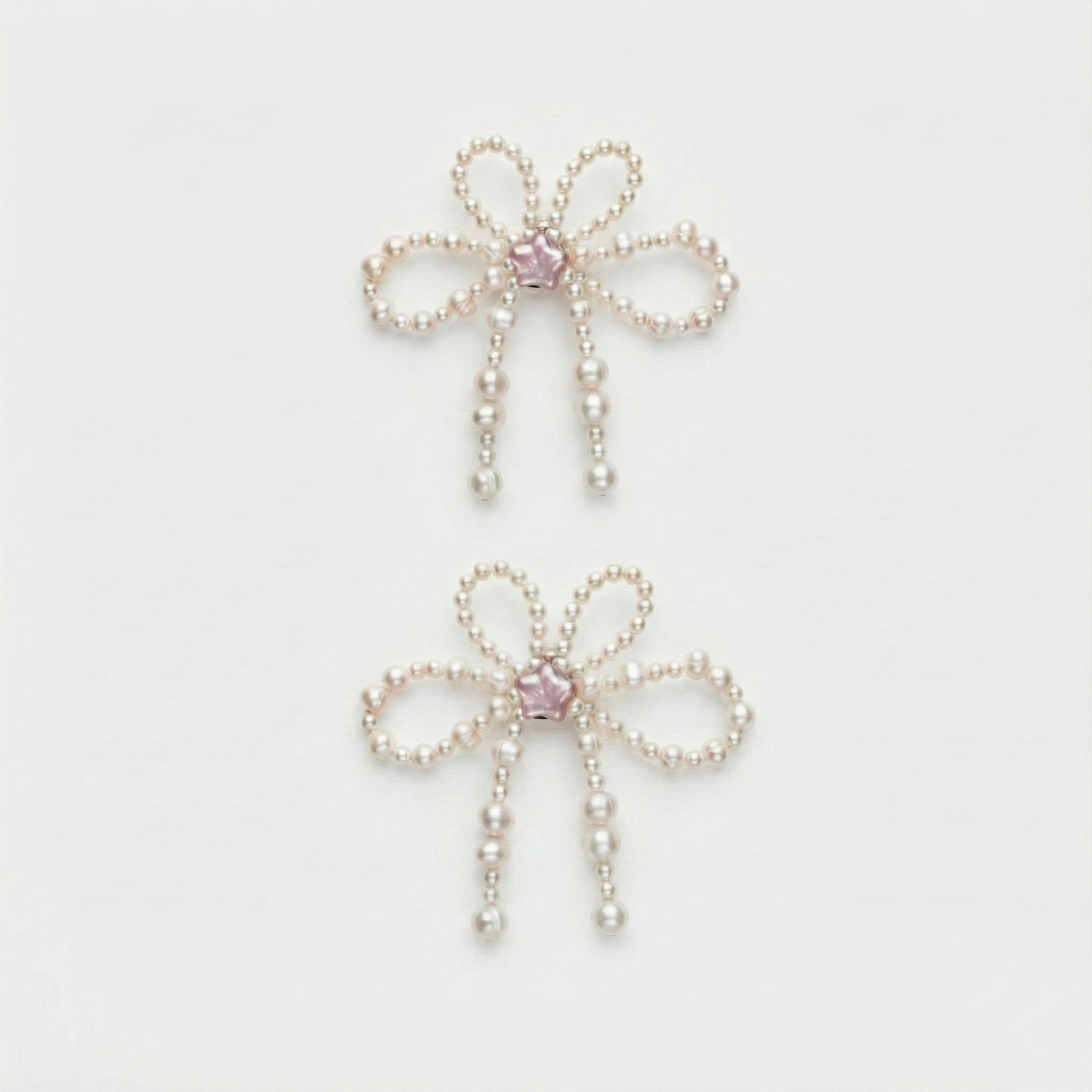 PEARL BOW SHOE CHARMS